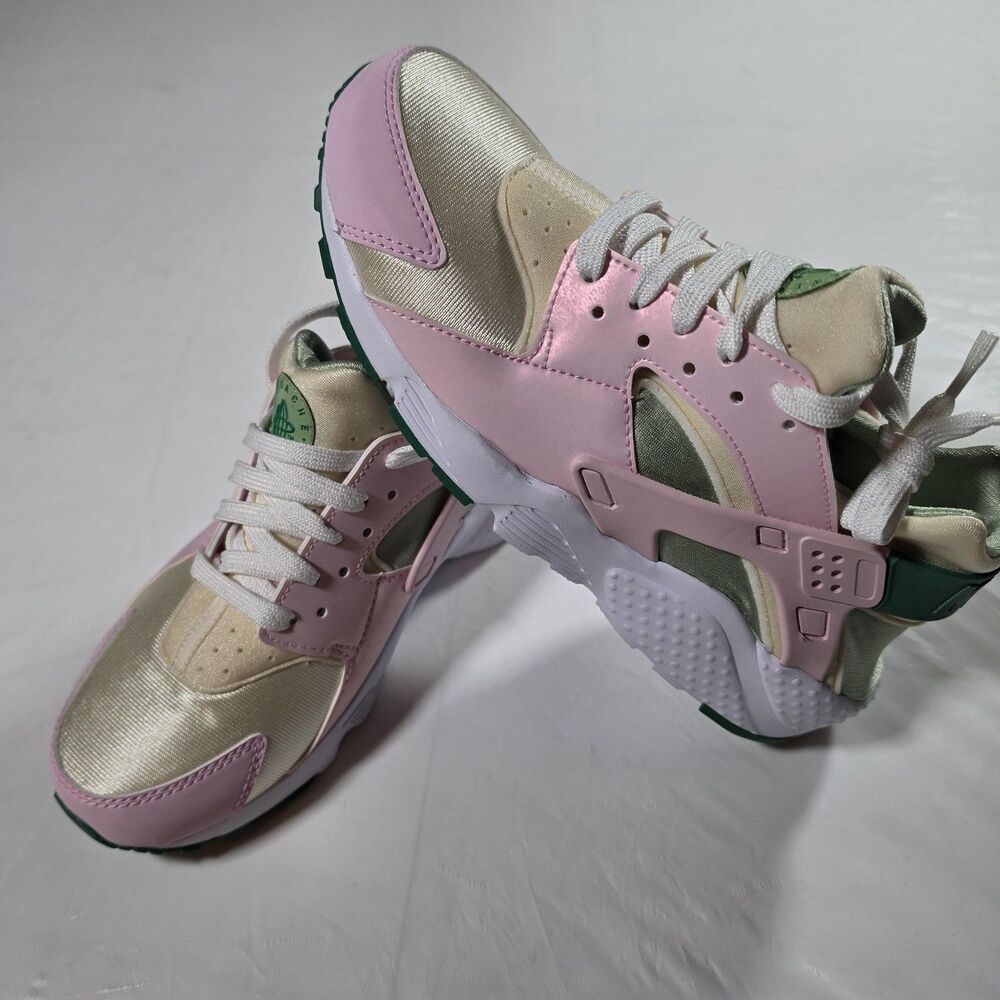 Nike Air Huarache Shoes Youth Size 7Y Pink Green Running Athletic DQ0517-600